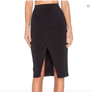 Front Split RISE midi Skirt